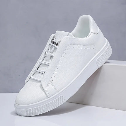 Men's Leather Casual Shoes Versatile Comfortable Breathable Outdoor Sports Board Sneakers