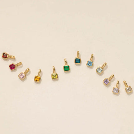 Stainless Steel Pendant DIY Birthstone Necklace for Woman Gold Color Designer Pendant Necklaces Bir PlatiNum
