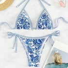 Bikini a triangolo con laccetti da donna, costume da bagno due pezzi, abbigliamento da spiaggia estivo platinumshop