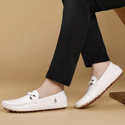 Scarpe casual da uomo nere classiche, comode scarpe basse in pelle PU da uomo, scarpe leggere senza lacci, scarpe da guida da uomo