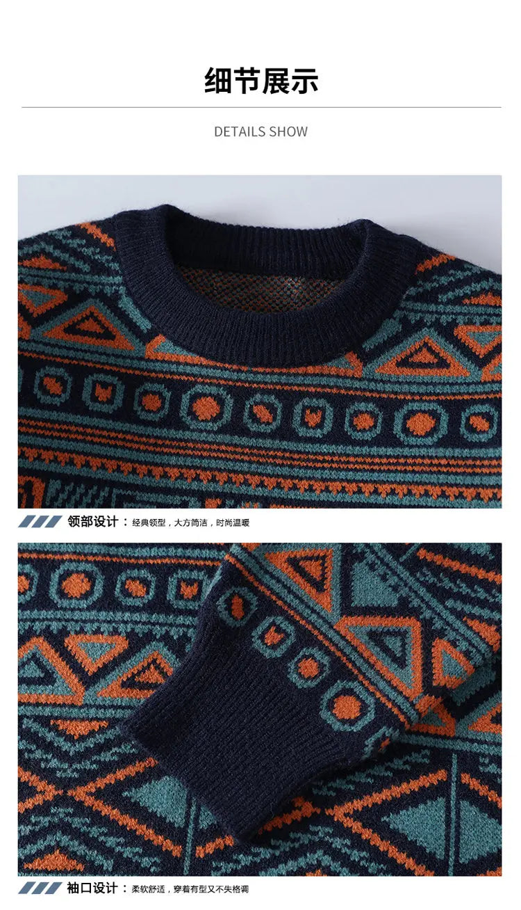 Men's fashion pullovers 2026 men winter korean style Sweaters mens warm sweater O-neck men sweaters autumn  men full size M-3XL