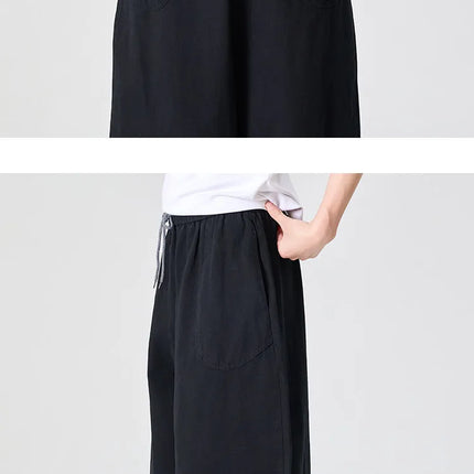 Pantaloni a Gamba Larga da Uomo, Stile Casual Harajuku, Comodi Joggers in Cotone, Pantaloni Cargo Tinta Unita, Abbigliamento Streetwear