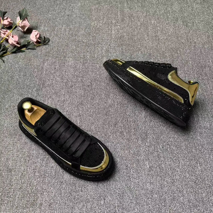2026 spring and autumn new trendy brand low-top hot diamond board shoes men's lace-up versatile sports dad shoes