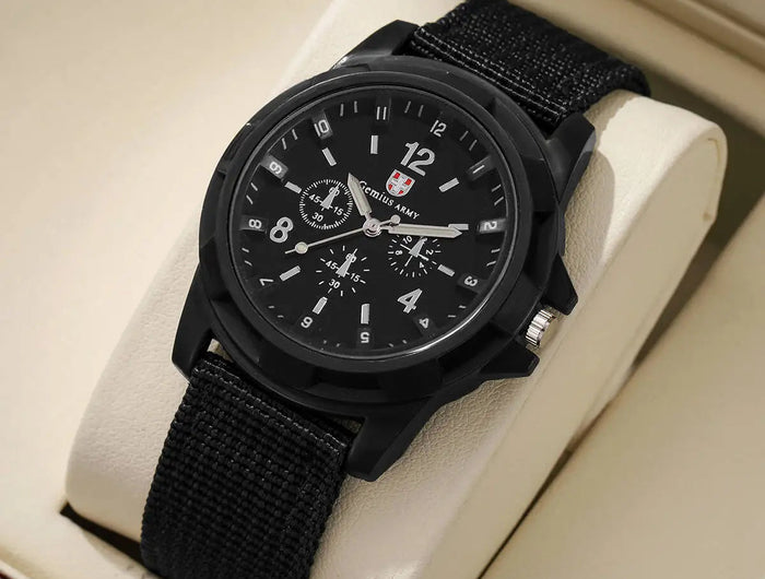 Orologi militari da uomo casual Orologio da polso sportivo al quarzo Cinturino in nylon Orologio da uomo Relogio Masculino (senza scatola) platinumshop