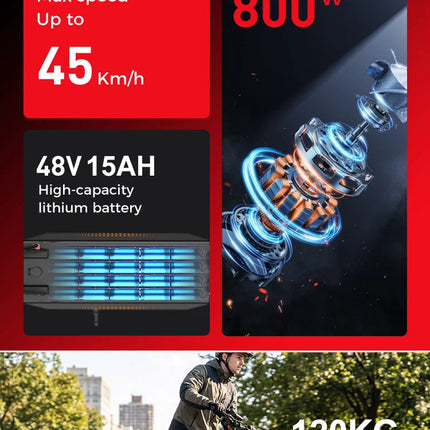 Monopattino Elettrico per Adulti Wildstride, Motore 800w/2000w, 45&60km/h, Batteria 48v15ah, App Intelligente, Pneumatici Fuoristrada da 10 Pollici, Escooter K2pro platinumshop