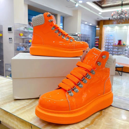 Men Platform Casual Shoes Oversized High-top Sneakers Fashion Motorcycle Boots Comfortable Ankle Boots Fashion Sports Shoes