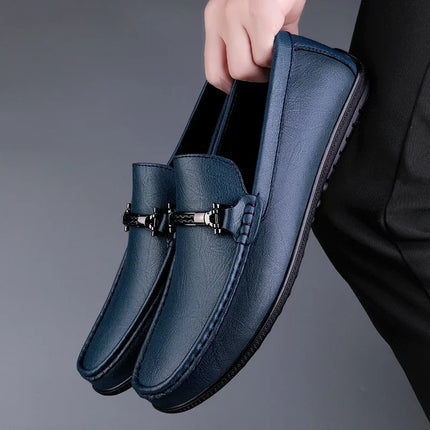 Scarpe da Uomo in Vera Pelle Taglia: 36-46 Mocassini Traspiranti Fatti a Mano per Business Casual e Guida