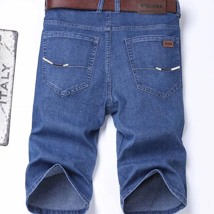 Nuovi pantaloncini di jeans di fascia alta da uomo nella primavera e nell'estate del 2025, pantaloncini di jeans casual da lavoro di marca larghi e versatili