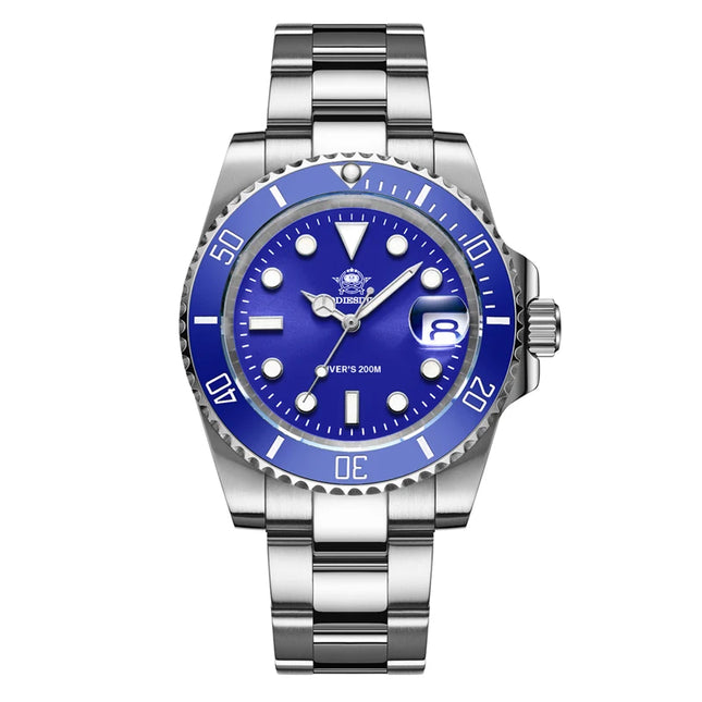 ADDIESDIVE Classic Men's Business and Leisure Quartz Watch 200m Waterproof 316L Stainless Steel Sports Night Light Diving Watch