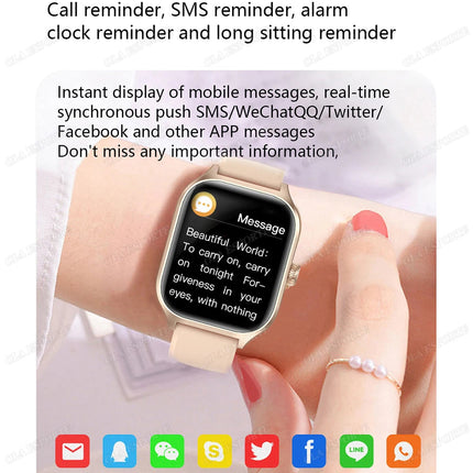 Smartwatch 2025 per Android e iOS, Schermo a Colori da 2,01 Pollici, Risposta alle Chiamate Bluetooth, Orologio Fitness Tracker per Donne e Uomini platinumshop