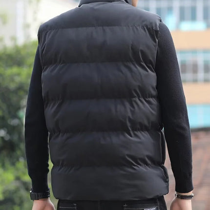 2026 Men's Lightweight Down Jacket - Windproof Sleeveless Winter Casual Coat - Thick and Warm Waist Cover - Street Style