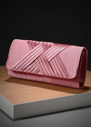 Luxury Stripes Designer One-shoulder bag Envelope Evening Clutch Bags hardware shoulder bag women wedding party gift bag PlatiNum