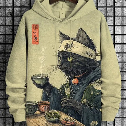 Cartoon Graffiti Cat Pattren Unisex Hoodies Sweatshirt 3D Print Men/Women Tracksuit Coat Harajuku Hoodie Pullover Men's Clothing
