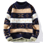 Autumn/winter New Fashion Trend Printed Thickened Warm Knitted Sweater Men's Casual Loose Sports Large Size High Quality Sweater
