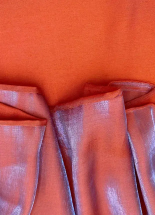 Tessuto di raso setoso in cristallo di vetro, tessuto iridescente glitterato, materiale per abiti lucidi, tessuto per indumenti lucido