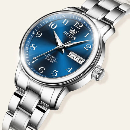 OLEVS Orologio di lusso di alta qualità per donna Orologio meccanico automatico da donna impermeabile in acciaio inossidabile Orologi da donna eleganti platinumshop