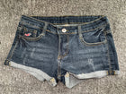 Y2K Women's Embroidered Wrap-Style Denim Shorts Summer Korean Style Sexy Low-Rise Women's Denim Shorts Stretch-Fit Hot Pants PlatiNum