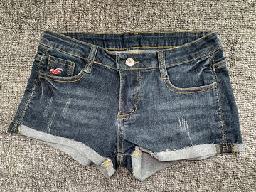 Y2K Women's Embroidered Wrap-Style Denim Shorts Summer Korean Style Sexy Low-Rise Women's Denim Shorts Stretch-Fit Hot Pants PlatiNum