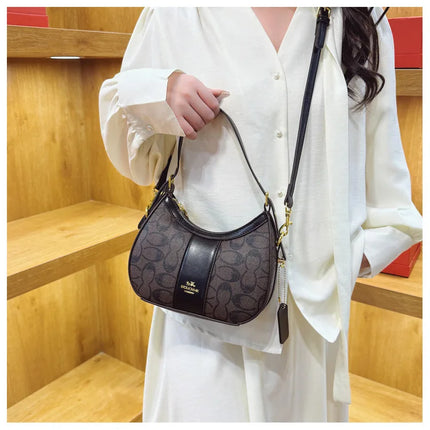 Borsa di lusso da donna 2026 Nuova borsa a tracolla diagonale a spalla singola stampata retrò in PU di alta qualità