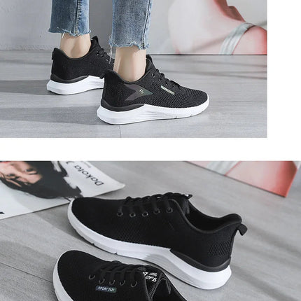 2025New Women's Trendy Sports Shoes Fashion Mesh Casual Shoes Lightweight Breathable Running Shoes PlatiNum