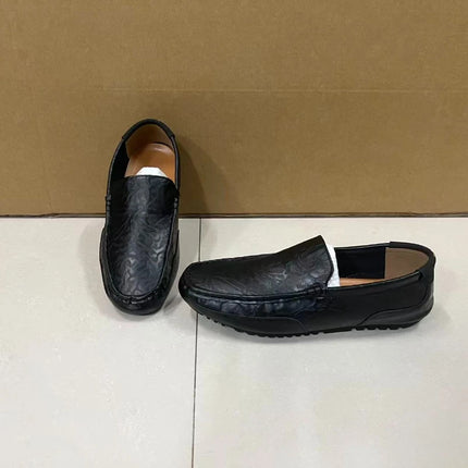 Scarpe Casual da Uomo con Suola Morbida, Mocassini Leggeri Antiscivolo per Guida, Taglie Grandi, Scarpe in Pelle Tenis Masculino