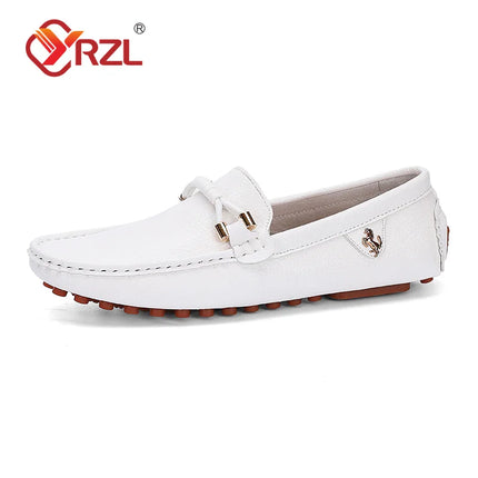 YRZL Mocassini da uomo Scarpe in pelle fatte a mano Scarpe da guida casual Scarpe slip-on Mocassini comodi di lusso Scarpe da uomo Taglie forti 37-48