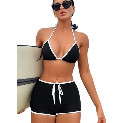 Nuovo Bikini da Donna Europeo e Americano, Design alla Moda, Stile Sexy, Costume da Bagno Due Pezzi, Set Trendy, Abbigliamento da Spiaggia PlatiNum