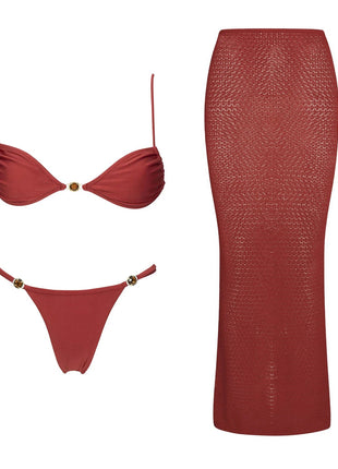 Diamond Bikini 2025 Costume da bagno donna sexy Costumi da bagno femminili Micro bikini Set costume da bagno a fascia Beachwear Rosso brasiliano Biquini platinumshop