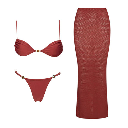 Diamond Bikini 2025 Costume da bagno donna sexy Costumi da bagno femminili Micro bikini Set costume da bagno a fascia Beachwear Rosso brasiliano Biquini platinumshop