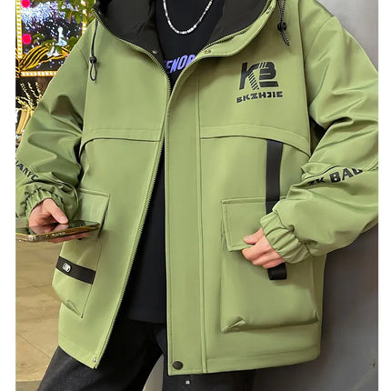 High Quality Men's Casual Hooded Jackets 2026 Spring Autumn Outdoor Coat Youth Streetwear Plus Size M-4XL Top Windproof Clothing