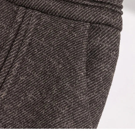 Thicken Woolen Skirt For Women Autumn Winter High Waist Loose A-Line Skirts Elegant Office Lady Mid-length Skirt PlatiNum