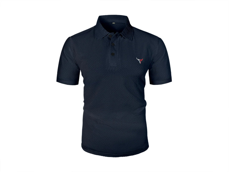 T-shirt estiva a maniche corte da uomo con risvolto in seta ghiacciata, top da uomo
