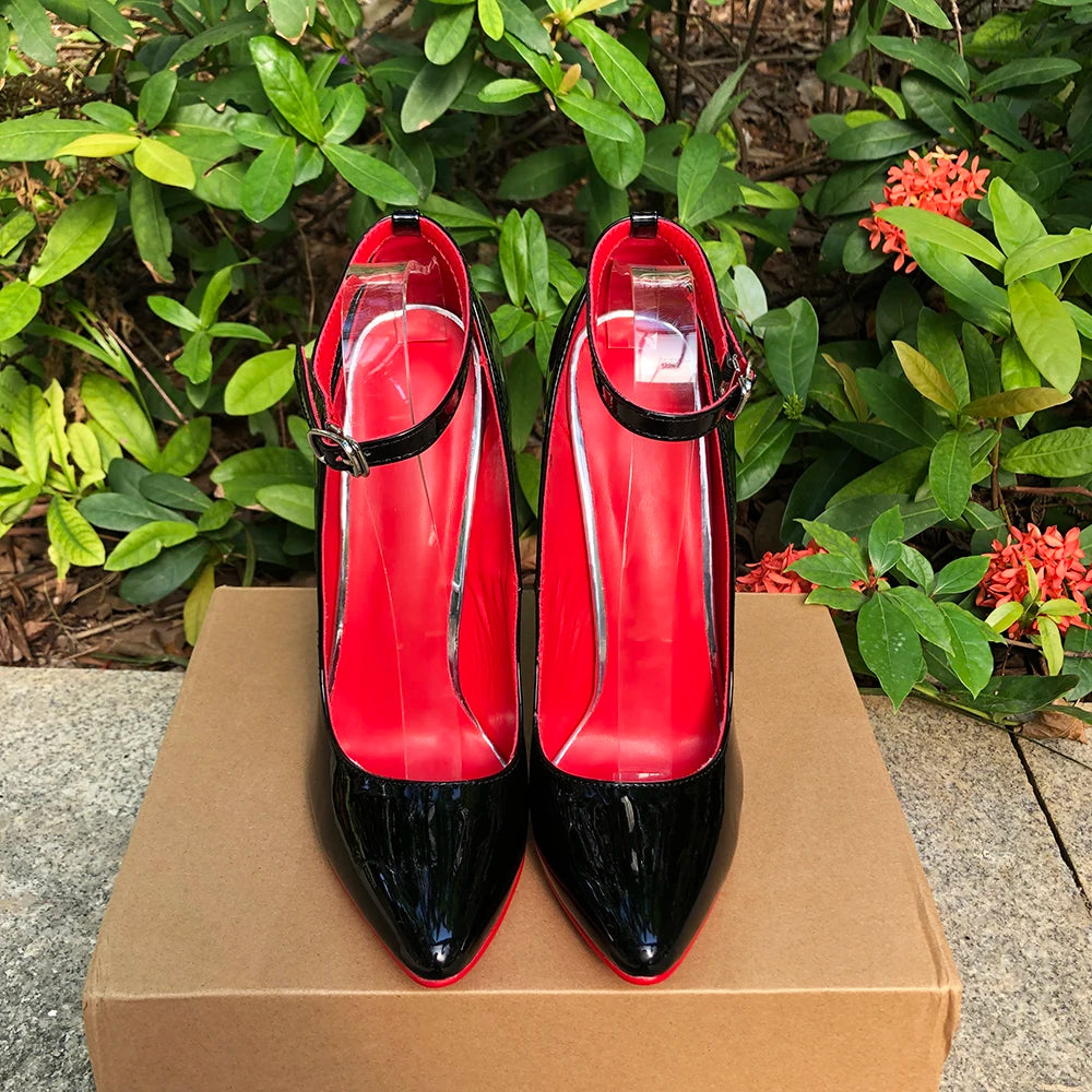 Customize 16cm Extreme Metal High Heels Stilettos Sexy Women Solid Black Red inside Pumps Party Unisex Man Shoes Crossdresser