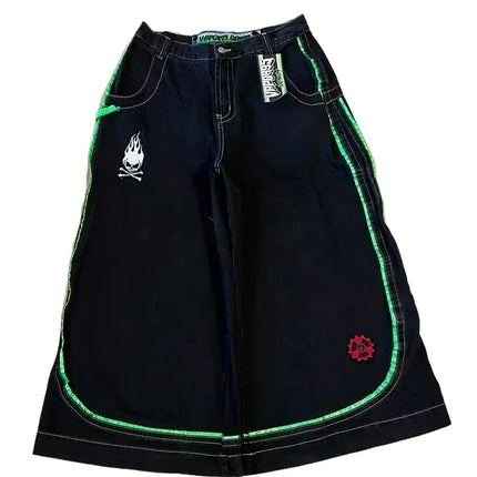 Streetwear New Fashion Stampa oversize Jeans larghi Y2K Harajuku Hip-hop Vintage Popolare Goth Pantaloni a gamba larga a vita alta Pantaloni