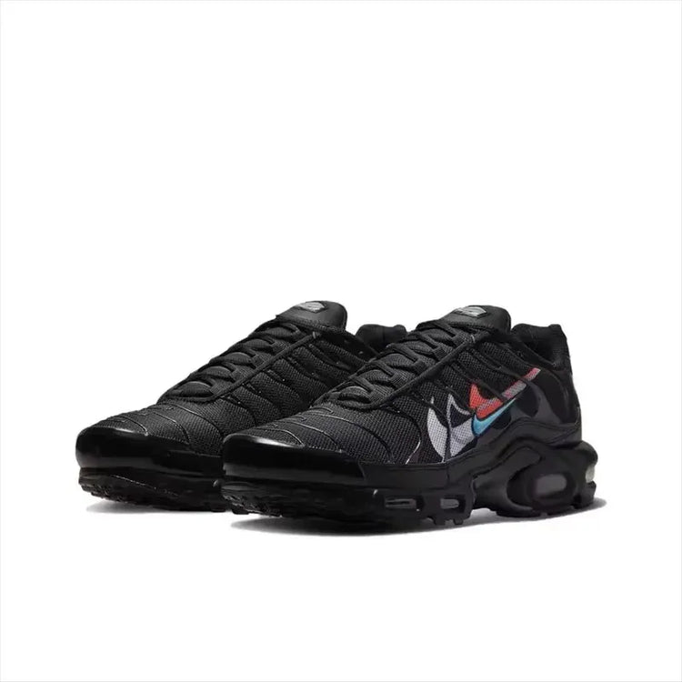 Nike Air Max Plus TN Multi Swoosh Black Bright Crimson Men Tuned Air Stable Support Futuristic Y2K Retro Sneakers FJ4224-001