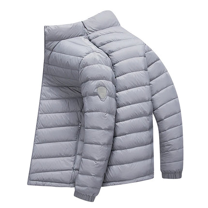 90 White Duck Down Men's Light and Warm Down Jacket with a Stand-Up Collar, Fashionable and Versatile Autumn and Winter Coat