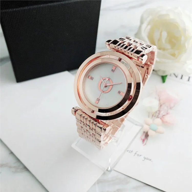 Orologio da Polso Semplice ed Elegante Automatico al Quarzo in Acciaio Inossidabile per Donna Montre Homme Relogio Feminino platinumshop