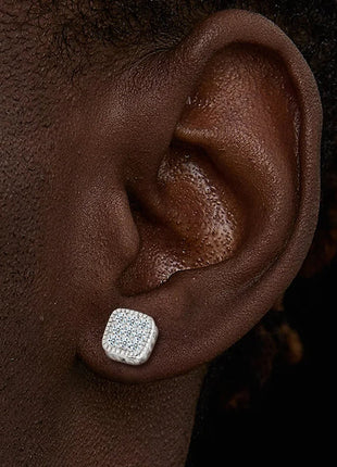 Orecchini finti Ice Out per uomo donna Forte magnete magnetico in acciaio inossidabile non penetrante Accessori per gioielli di moda Hip Hop Rock platinumshop