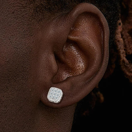 Orecchini finti Ice Out per uomo donna Forte magnete magnetico in acciaio inossidabile non penetrante Accessori per gioielli di moda Hip Hop Rock platinumshop