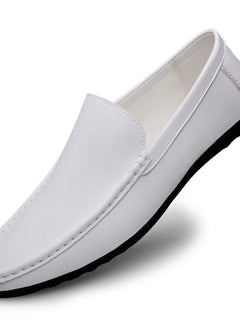 Scarpe casual da uomo in pelle moda Estate comode slip on di alta qualità Mocassini bianchi Comode scarpe da barca da guida Mocassini da passeggio
