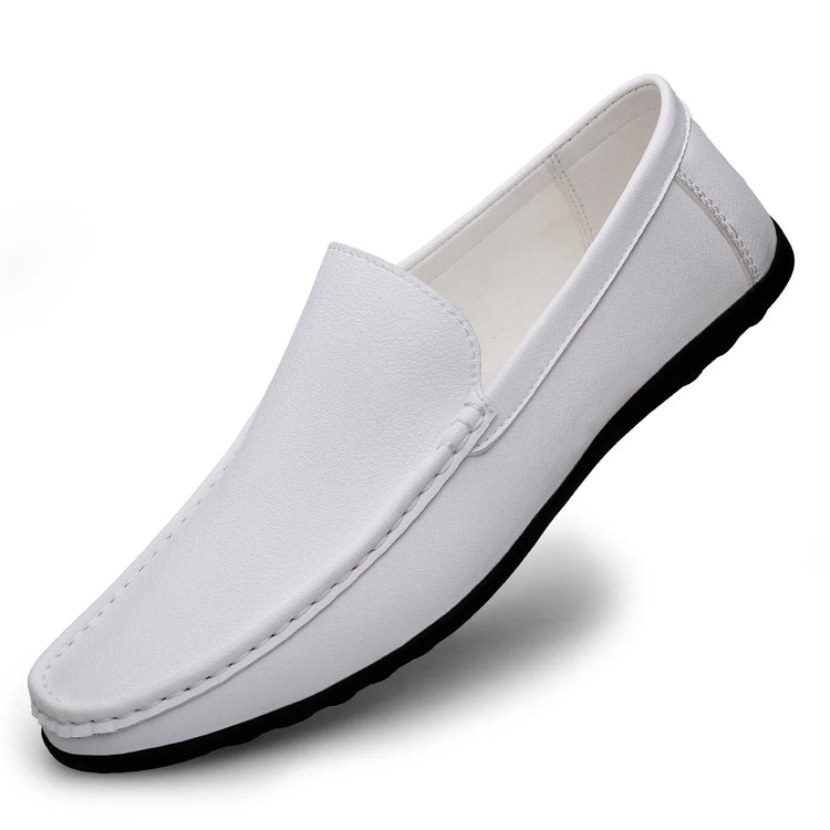 Scarpe casual da uomo in pelle moda Estate comode slip on di alta qualità Mocassini bianchi Comode scarpe da barca da guida Mocassini da passeggio