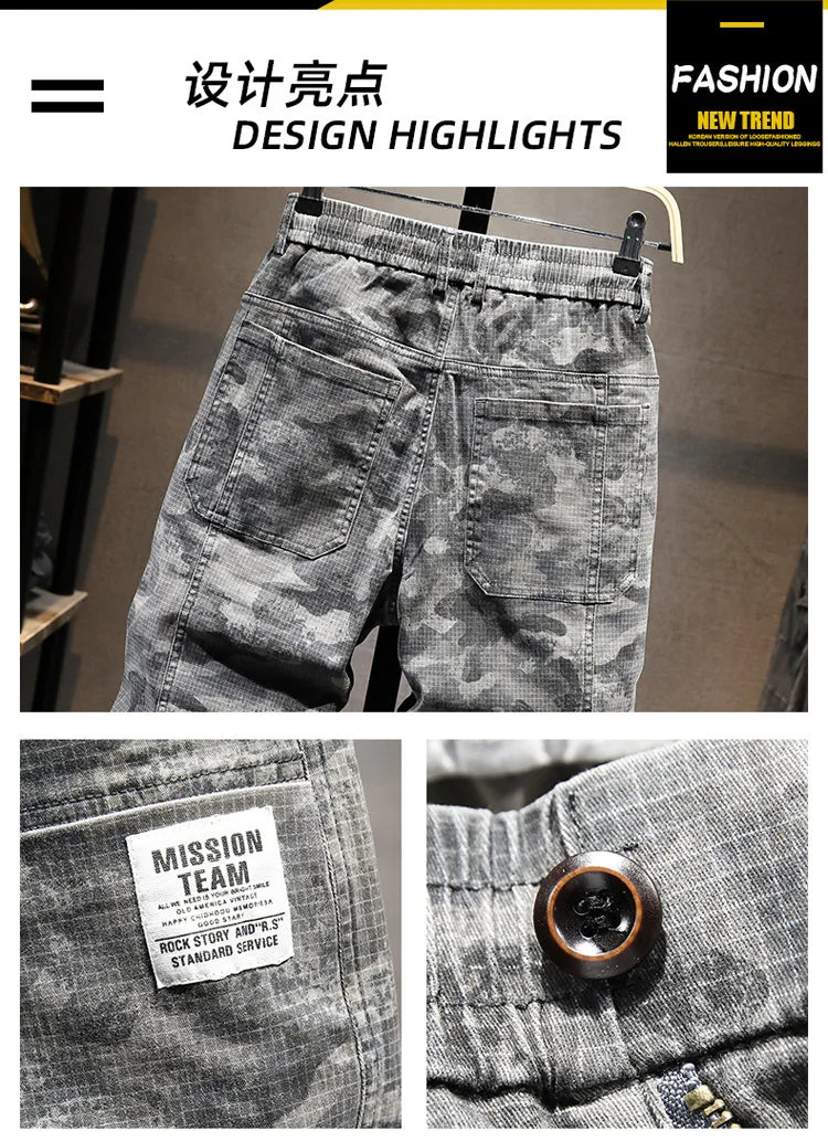 Camouflage Military Jogger Pants Men 2025 Pure Cotton Men's Spring Autumn Multi-pocket Function Cargo Pant Streetwear Trousers