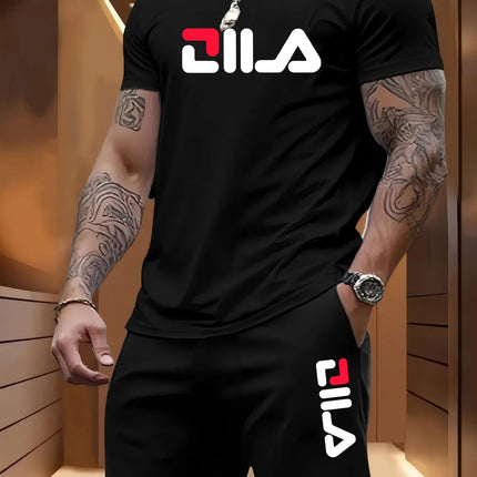 Completo Sportivo Estivo da Uomo per Spiaggia, Casual, per Basket e Attività all'Aperto, Comodo Set Due Pezzi con T-Shirt Larga alla Moda e Pantaloncini platinumshop