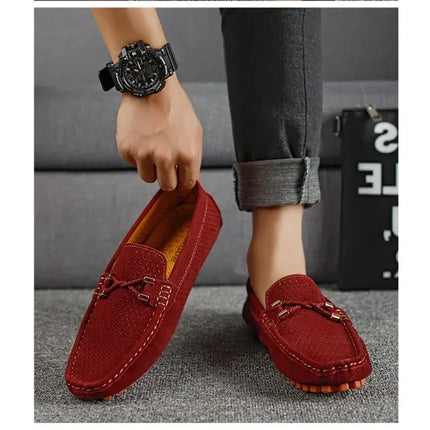 Scarpe Casual da Uomo Estate 2026, Mocassini di Lusso in Vera Pelle, Traspiranti e Comodi per la Guida