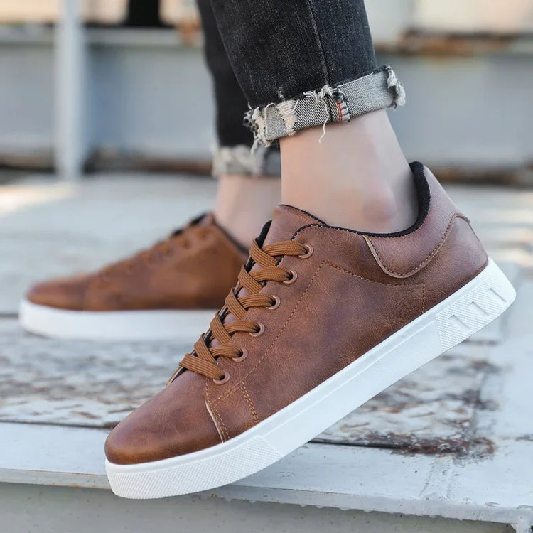 Casual Shoes Loafers British Leather Sneakers Flats Shoes Classic Men Leather Shoes Spring Summer New Trendy
