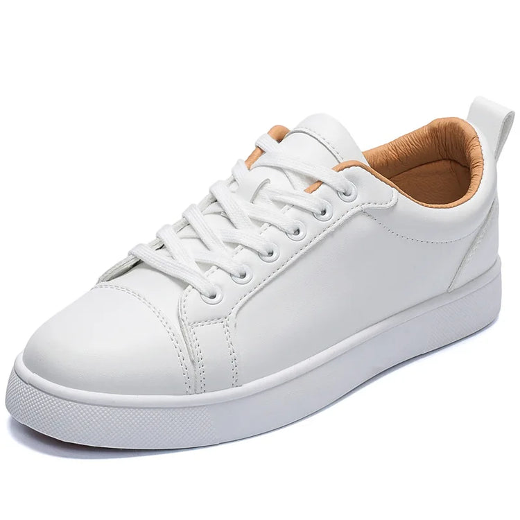 Men's High-End Casual Red Sole Board Oes Waterproof Sports Commuter Busin White Oes Simple Design Versatile Briti Sle