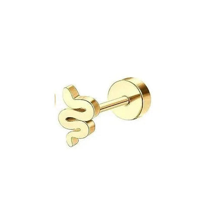 Bobisty 1PC Orecchini con retro piatto per donna Orecchini in acciaio chirurgico ipoallergenico per orecchie sensibili 20G Cartilagine Piccolo cerchio a bottone PlatiNum