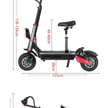Monopattino Elettrico BOYUEDA S5 6000W Doppio Motore 60V38AH Autonomia 120KM Velocità 85KM/H NFC App Intelligente Luci RGB Ruote da 11 Pollici Fuoristrada per Adulti platinumshop