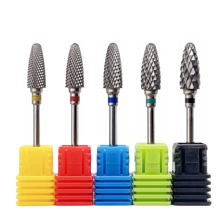 1Pc Bullet Carbide Nail Drill Bits Professional 3/32"Tungsten Flame Nail Bit Manicure Acrylic Gel Remover Nail Accessories Tools