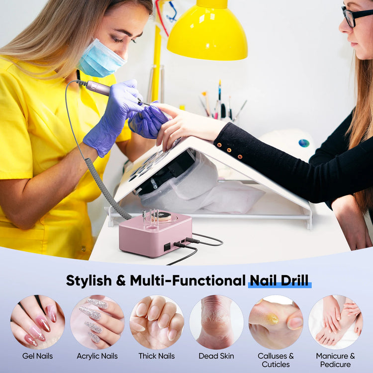 Professional Nail Cutter for Gel Nails 50W 35000RPM Electric Nail File for Gel Nails, Manicure Pedicure Set Electric Nail Cutter